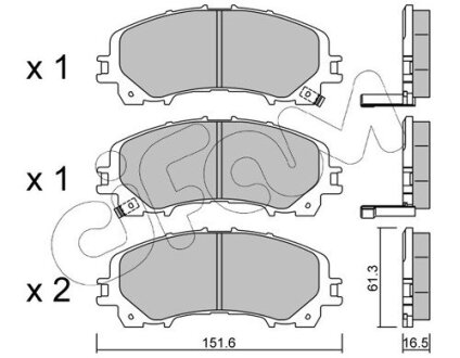 NISSAN колодки гальм. передн. X-Trail 1.6dCi 13-, Infiniti Q50 CIFAM 822-1082-0