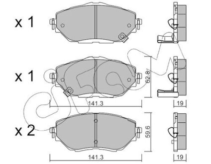 TOYOTA Гальмівні колодки перед. C-HR 16-, COROLLA 2.0 Hybrid 19- CIFAM 822-1088-0