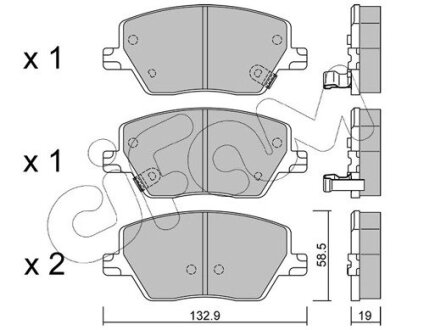 FIAT Колодки тормозные передние TIPO 16- CIFAM 822-1103-0