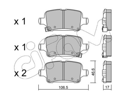 OPEL гальмів.колодки задн. Astra K 15- CIFAM 822-1116-0