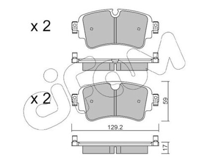 VW колодки гальм. задн. AUDI A4/A5/Q5/Q7 15- CIFAM 822-1129-0