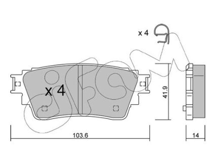 MITSUBISHI гальмів.колодки задн.Outlander III 16- CIFAM 822-1160-0