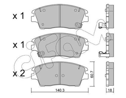 HYUNDAI Колодки гальм. пер. TUCSON 15- CIFAM 822-1164-0