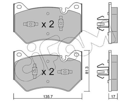 AUDI гальмівні колодки передні Q5 16- CIFAM 822-1170-1