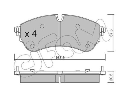 VW Гальмівні колодки передн. CRAFTER 16- CIFAM 822-1173-0