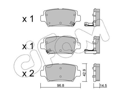 MITSUBISHI гальмівні колодки задні ECLIPSE CROSS 17- CIFAM 822-1240-0