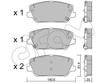 KIA Колодки гальмівні передні OPTIMA 2.0 CIFAM 822-1241-0