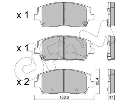 HYUNDAI гальмівні колодки передн. SANTA FE IV 18-, KIA SORENTO III 15- CIFAM 822-1244-0