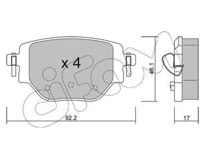 OPEL Колодки гальм. задн. CORSA F 1.2 19- CIFAM 822-1246-0