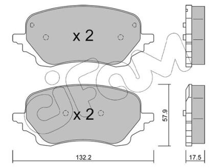 FORD Комплект гальмівних колодок передні PUMA (J2K, CF7) 1.5 EcoBlue 20- CIFAM 822-1247-0