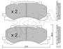 VW Комплект гальмівних колодок передні TOUAREG (CR7, RC8) 3.0 R 4motion 20-, AUDI A6 C8 (4A2) 50 TDI Mild Hybrid quattro 18- CIFAM 822-1252-0 (фото 1)