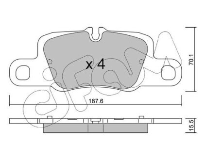 PORSHE колодки гальм. передн. 911 12-, Panamera 09- CIFAM 822-1257-0