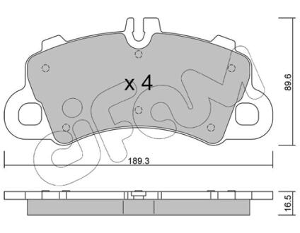 PORSCHE Комплект гальмівних колодок передні CAYENNE (9YA) 3.0 AWD (9YAAA1) 17- CIFAM 822-1259-0