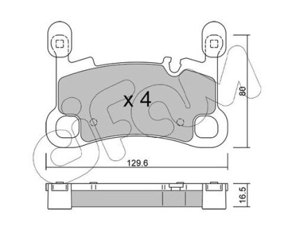 PORSCHE Гальмівні колодки задні CAYENNE 3.0 AWD CIFAM 822-1260-0