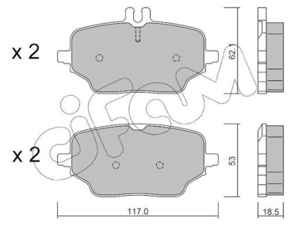 DB Колодки гальмівні задні GLE (V167) GLE 300 d 4-matic (167.119) 18-23 CIFAM 822-1273-0