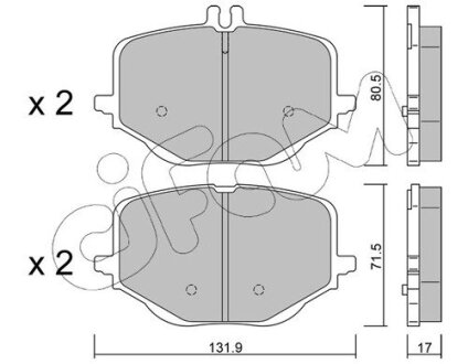 DB Колодки гальмівні задні X254, V223, W223, Z223 CIFAM 822-1314-0