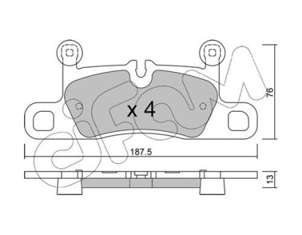 PORSCHE Колодки гальмівні задні TAYCAN 19- CIFAM 822-1315-0