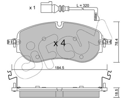 VW Гальмівні колодки передні ID.4 Electric 21-, ID.5 Electric 21-, Q4 Sportback (F4N) Electric 21- CIFAM 822-1320-0