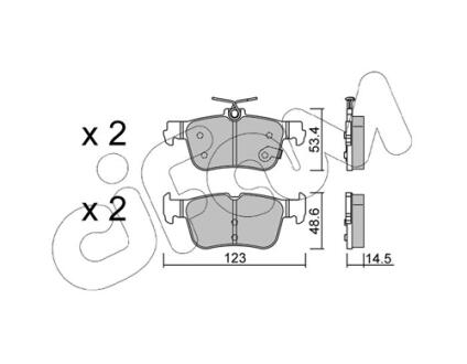FORD USA Гальмівні колодки задні MUSTANG MACH-E (CGW) Electriс 20- CIFAM 822-1332-0