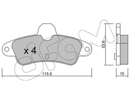 Тормозные колодки задн. (без датч.) FORD Mondeo -00, Cougar 98- CIFAM 822-143-0