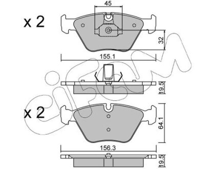 BMW Тормозные колодки передн.2,5/3,0:E46,X3(E83) CIFAM 822-207-3