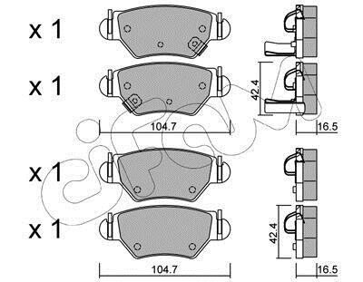 OPEL Гальмівні колодки задні Astra G, Zafira 98- CIFAM 822-259-0