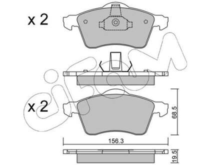 VW гальмівні колодки перед. T4 CIFAM 822-263-0