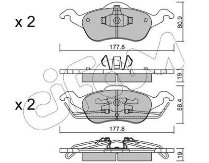 FORD гальмівні колодки передн.Focus 98- CIFAM 822-291-0