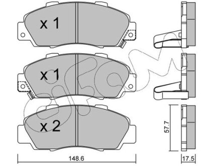 HONDA Гальмівні колодки дискові Accord 93-98 CIFAM 822-298-0