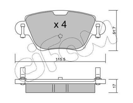 FORD Тормозные колодки задн.Mondeo III 00-,Kangoo 01-,Jaguar X-Type CIFAM 822-319-0