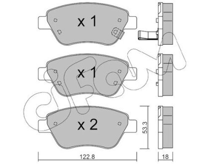 OPEL гальмівні колодки передн. Corsa D 06 - CIFAM 822-321-2