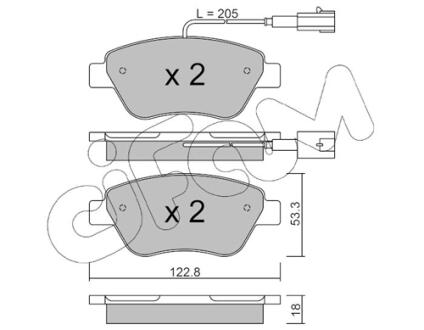 CITROEN гальмів. колодки передн.Nemo,Fiat Fiorino,Peugeot 07- CIFAM 822-321-3