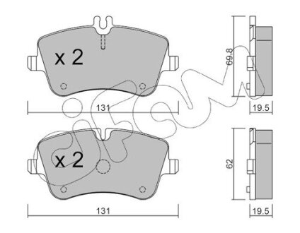 DB Гальмівні колодки передн. W203 00- CIFAM 822-342-0