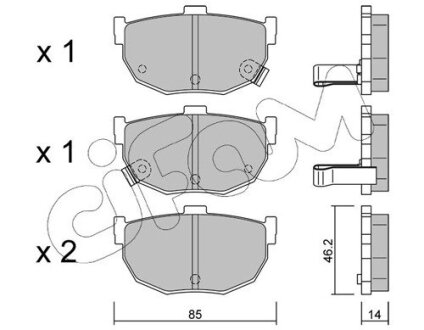 KIA Колодки тормозные задние дисковые Cerato,Hyundai CIFAM 822-362-0