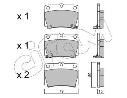 MITSUBISHI гальмівні колодки задн.Pajero Sport 98- CIFAM 822-484-0