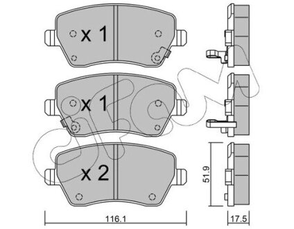 SUZUKI гальмівні колодки передн. Swift, SX4, Opel Agila 05-, Nissan Note, Micra 05- CIFAM 822-485-2