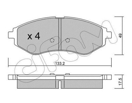 Тормозные колодки пер. Chevrolet Aveo CIFAM 822-508-0