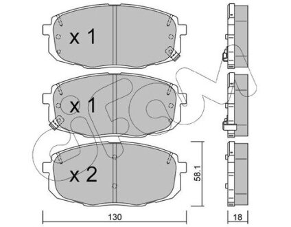 HYUNDAI Гальмівні колодки передні KONA CIFAM 822-513-1