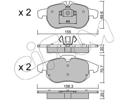 OPEL Тормозные колодки передн.Vectra C, Astra H, Zafira B FIAT Croma 05- SAAB 9-3 CIFAM 822-540-0