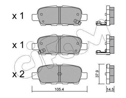 NISSAN гальмівні колодки задні Qashqai, Teana,Tiida,Murano, X-Trail 01- CIFAM 822-612-0