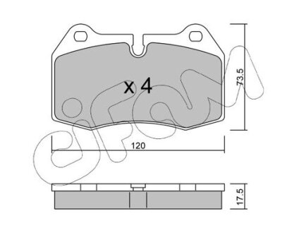 BMW Тормозные колодки передн. 7 серия E38 95- CIFAM 822-645-0 (фото 1)