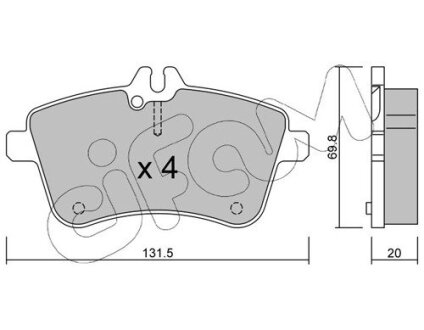 DB Тормозные колодки передн.W169/245 04- CIFAM 822-647-0