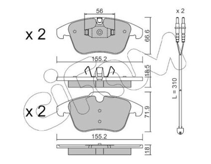 Peugeot гальмівні колодки передн 508 10- CIFAM 822-675-5K