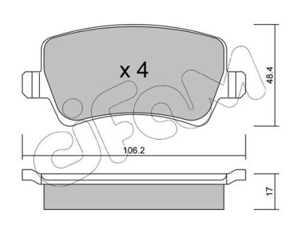 FORD Тормозные колодки задн. Galaxy 06-, Volvo S80, V70 CIFAM 822-676-0 (фото 1)