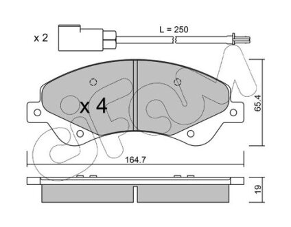 FORD гальмівні колодки передн.Transit 2.2TDCi 06- (передн.привід) CIFAM 822-679-0