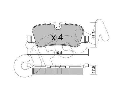 LANDROVER Тормозные колодки задн.Range Rover Sport 05-,Discovery 04- CIFAM 822-694-0 (фото 1)