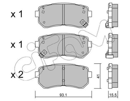 HYUNDAI Гальмівні колодки задн. i30 07-, Kia Ceed, Carens 02- CIFAM 822-725-0