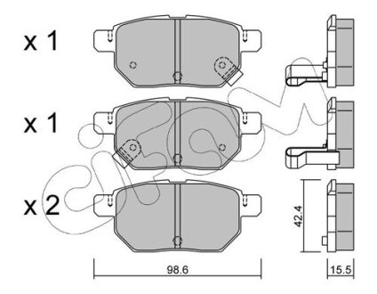 TOYOTA гальмівні колодки задн. Auris 07-,Yaris 05- CIFAM 822-746-0