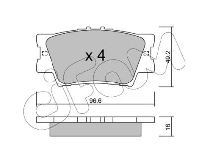 TOYOTA гальмівні колодки задн.Camry V40, Rav 4 05- CIFAM 822-749-0