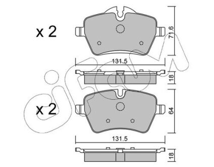 BMW гальмівні колодки передн. MINI CIFAM 822-768-0